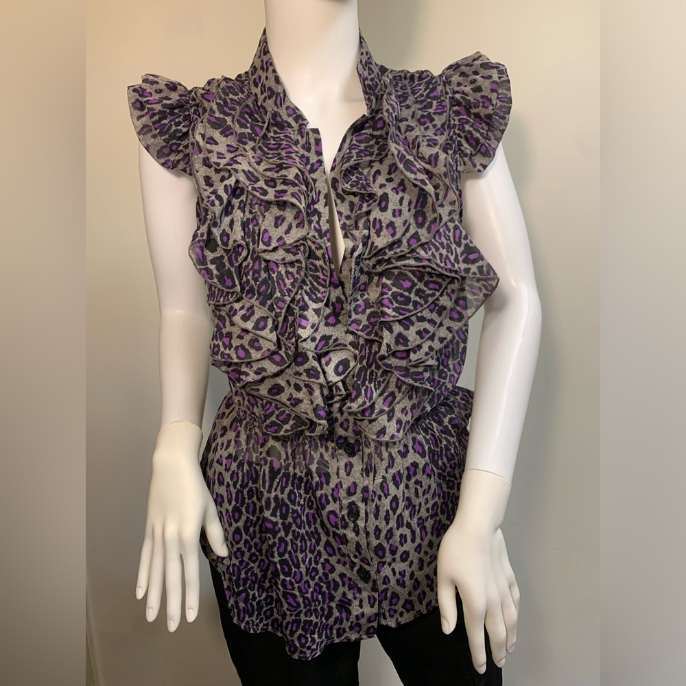 Animal print blouse by Miley Cyrus